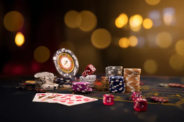 A confident dealer surrounded by casino chips inviting players to access their FONBED account, reflecting quick and easy login options.